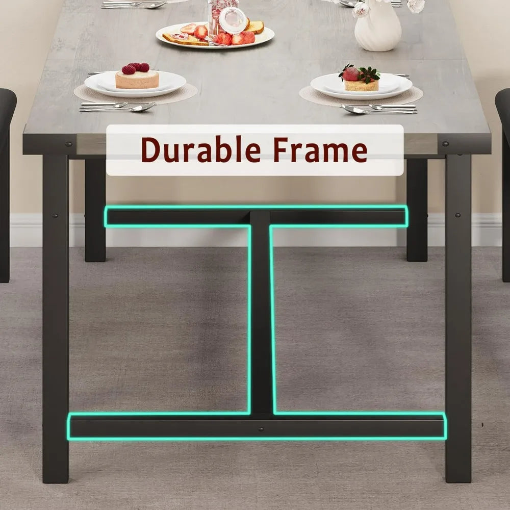 XMSJ Ideal House Expandable Dining Table Set With Benches