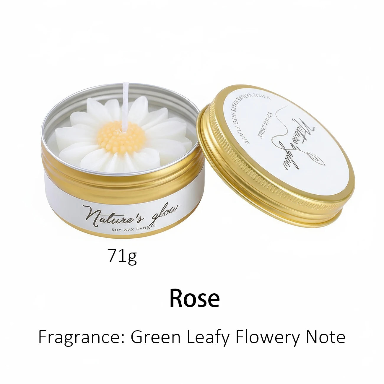 Feature Chamomile Scented Soy Wax Candle Jar for Relaxation