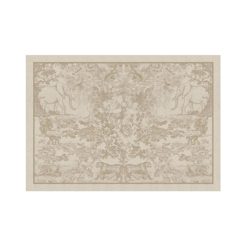 French Style Living Room Large Area Carpet Beige Bedroom Carpet Floral Leaf Pattern Decoration Rug Luxury Art Study Room Rugs IG