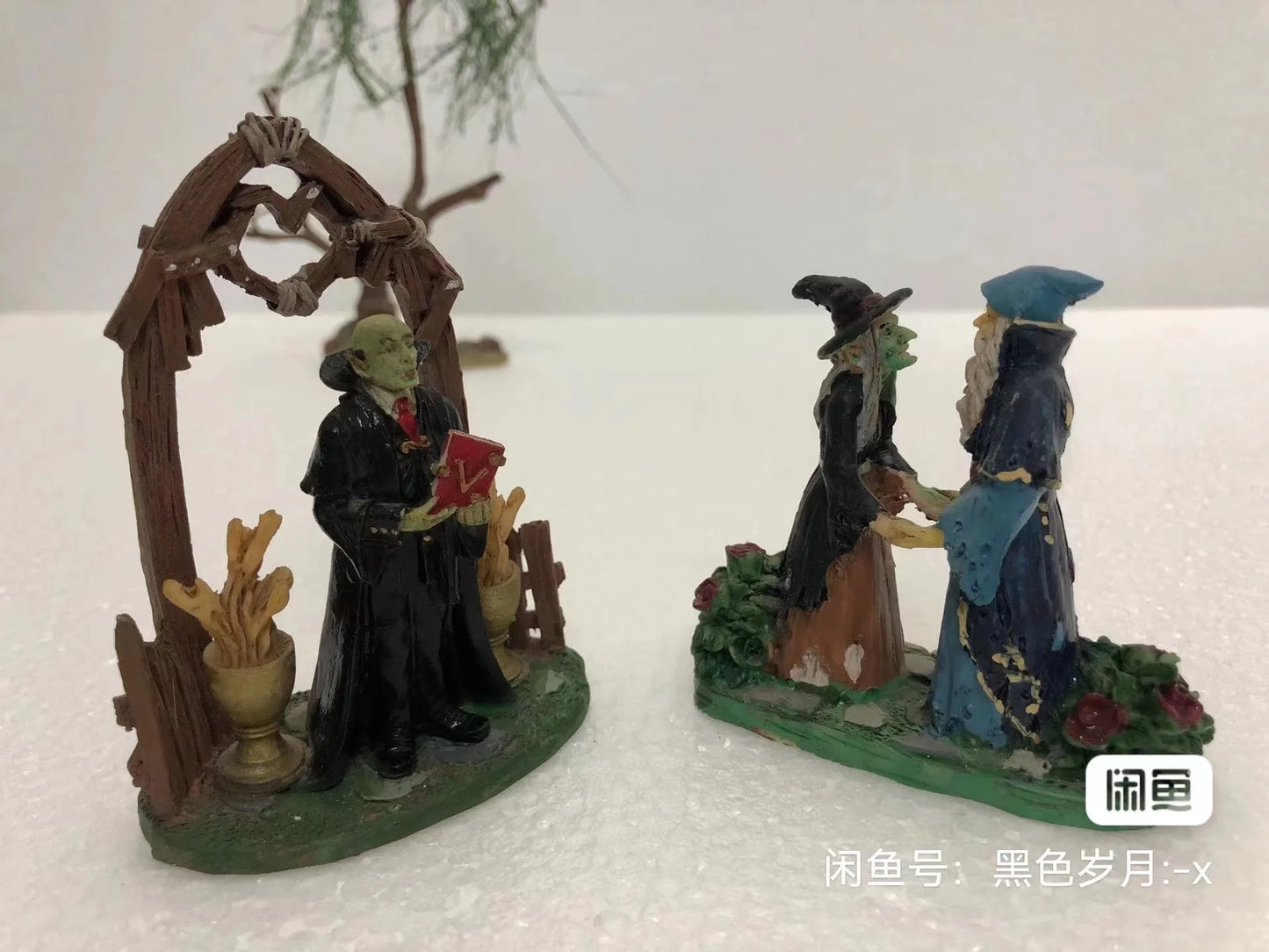 Halloween Decor Creative Halloween Scene Resin Ornaments Ghost Taking Pictures Figurine Garden Ornaments Home Decor Accessories