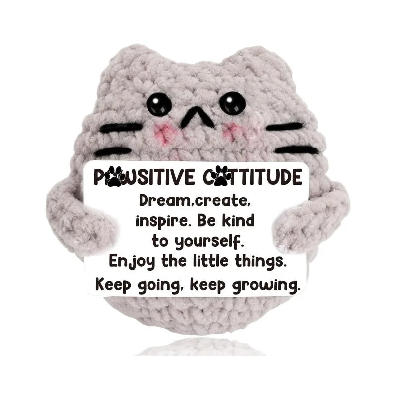 Positive Crochet Animals Christmas Birthday Gifts for Women Men Emotional Mom Dad Daughter Sister Friend Desk Home Fall Decor