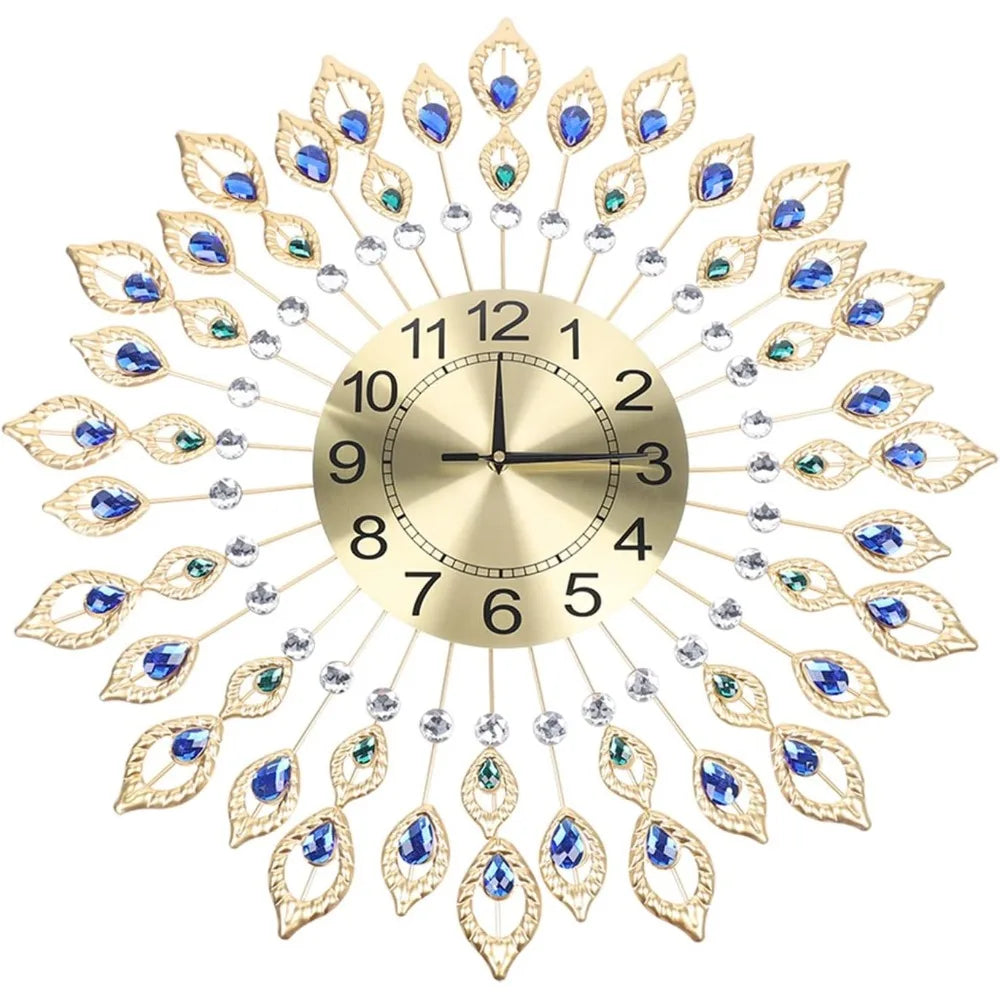 Crystal Modern Round Wall Clock Arabic Numerals Silent