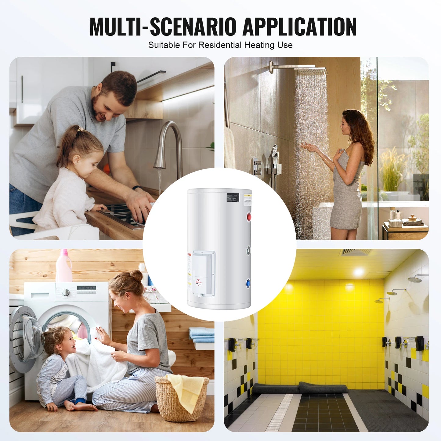 SucceBuy Electric Tankless Water Heater LED Display IPX4