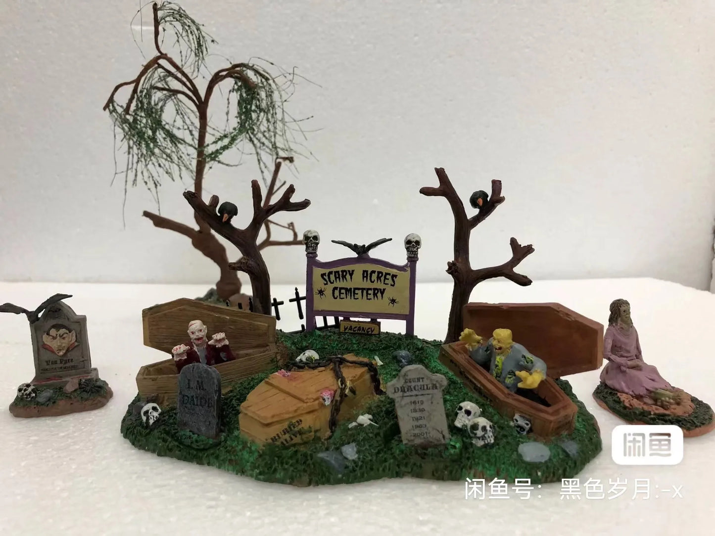 Halloween Decor Creative Halloween Scene Resin Ornaments Ghost Taking Pictures Figurine Garden Ornaments Home Decor Accessories