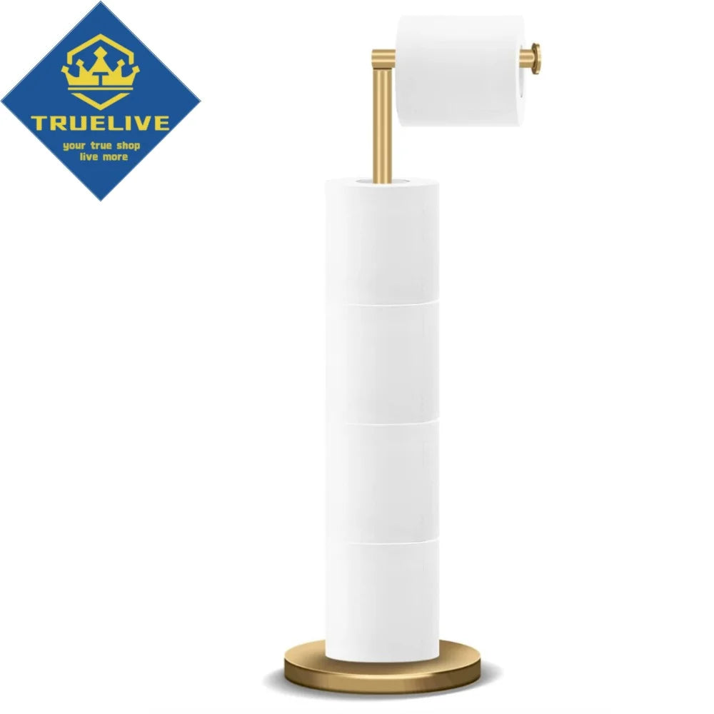 Paper Towel Holder Bathroom Stainless Steel Floor Mounted Toilet Paper Holder Single Pole Kitchen Floor Shelf Bathroom Fixtures