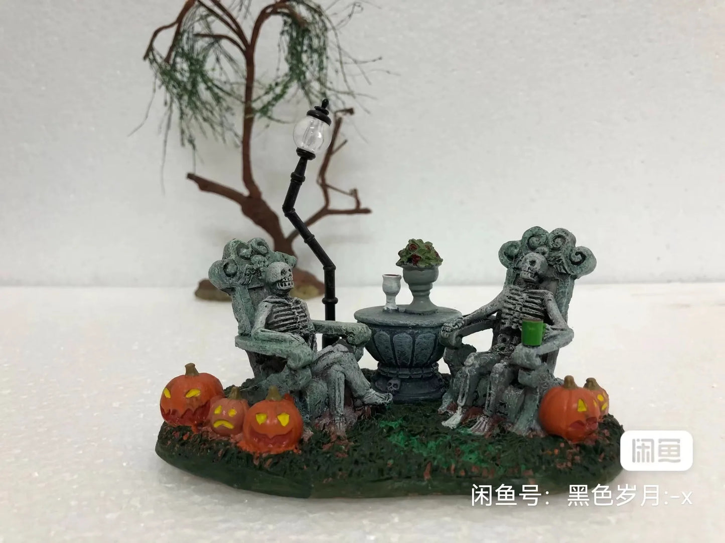 Halloween Decor Creative Halloween Scene Resin Ornaments Ghost Taking Pictures Figurine Garden Ornaments Home Decor Accessories