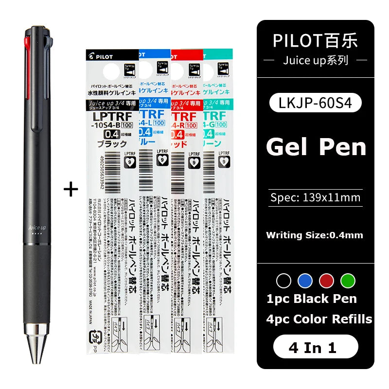 Japan Pilot JUICE UP Multifunctional Gel Pen 0.4MM 3Colors/4Colors Ballpoint Pens Back To School Office Statioinery Supplies