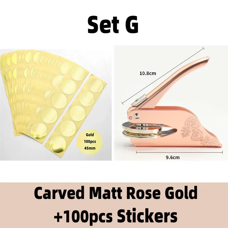 Logo Custom Seal Handheld Embosser Stamp for Diplomas and Awards