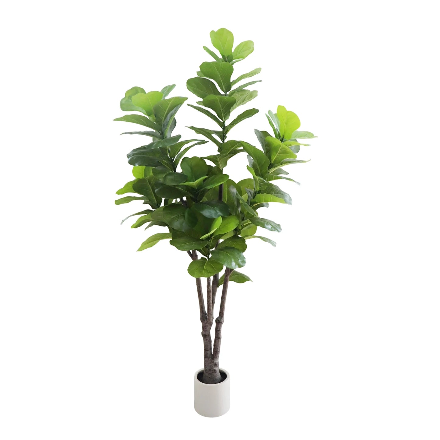 TWISTER.CKCN Fiddle Leaf Fig Tree With Pot Artificial Indoor Outdoor Decor