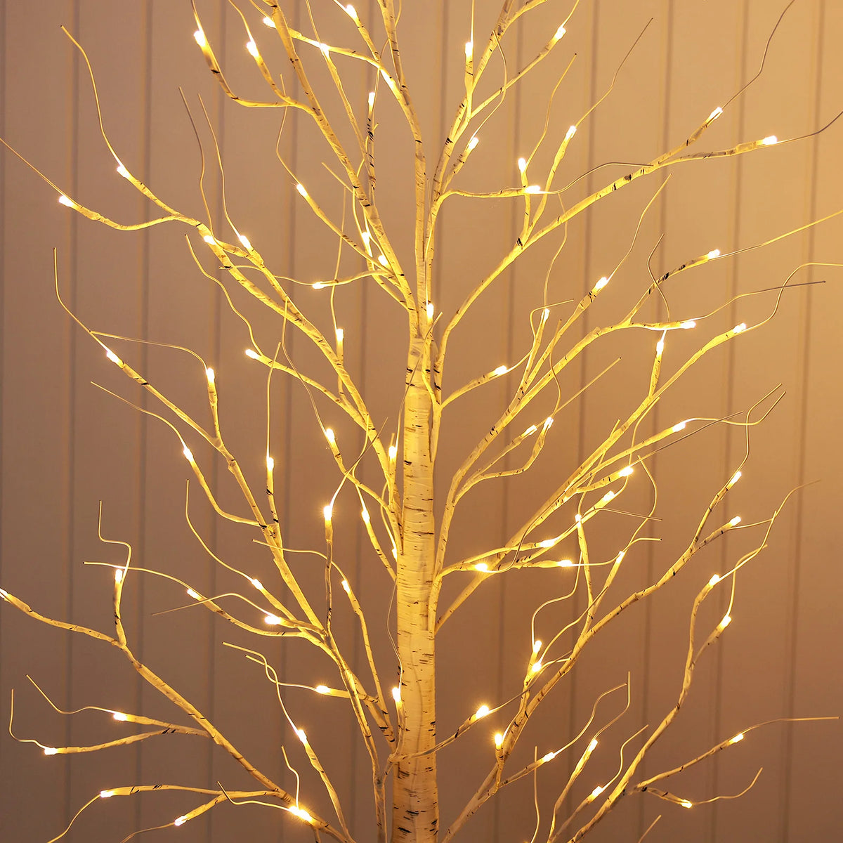 DR.PLANZEN Lighted Birch Tree with Lights for Home Decor