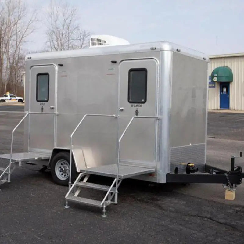 Luxury Modern Portable Plastic Restroom Trailer Mobile Bathroom Trailer For Wedding Events Toilets For Sale