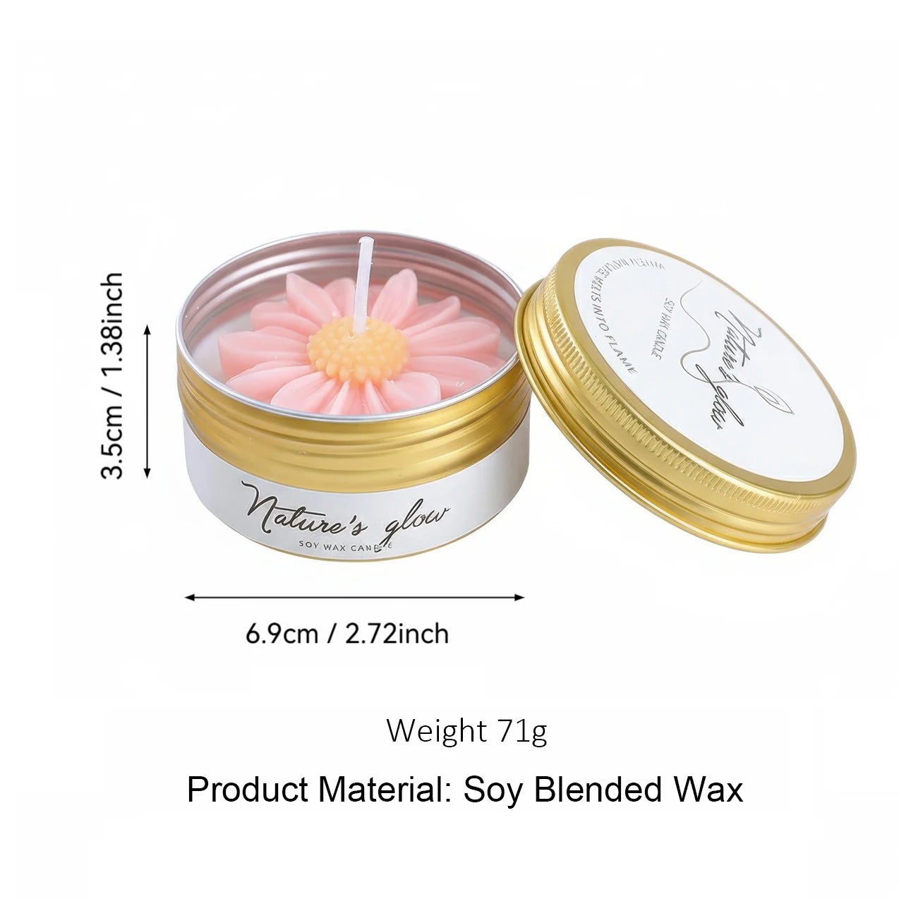 Feature Chamomile Scented Soy Candle Tin For Relaxation
