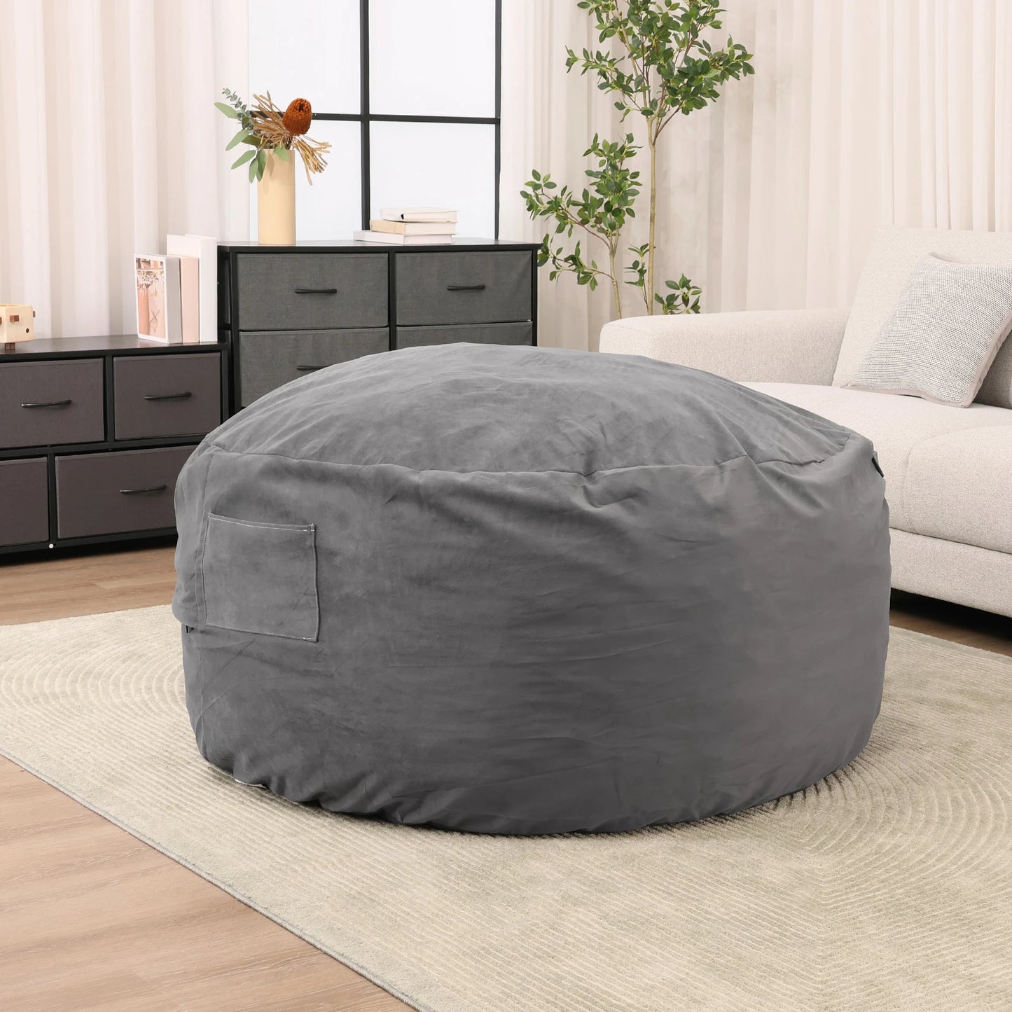 JHK Bean Bag Chair For Gaming And Reading With Removable Cover