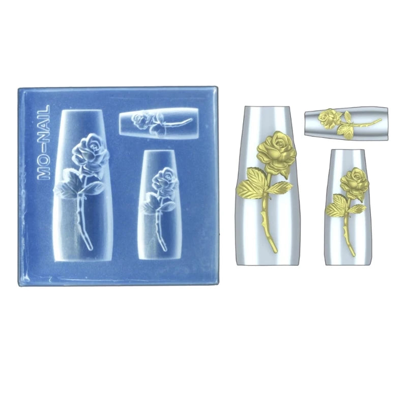 Butterfly- Embossing Silicone Mold Nail Art Carving Mold Suitable for Diy Nail Art Decor Supplies Nail Template Tool