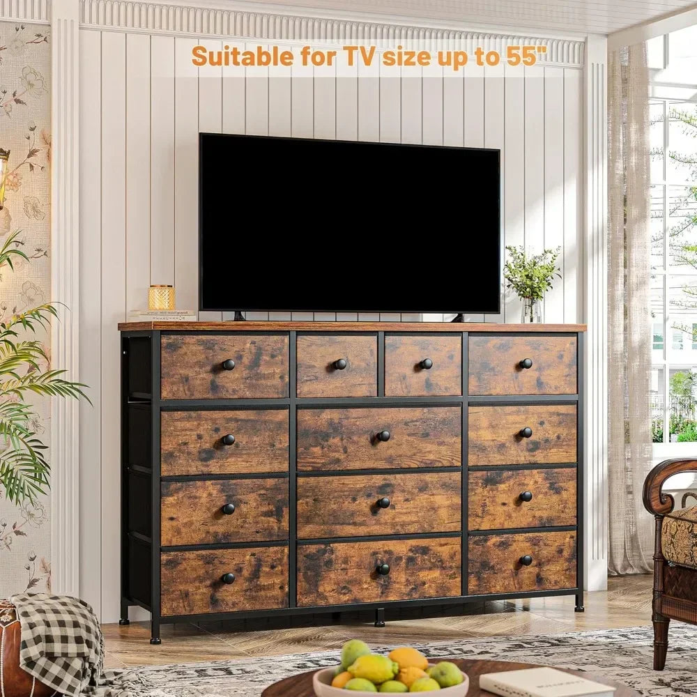 Bedroom Dresser With 13 Drawers Modern Storage Chest
