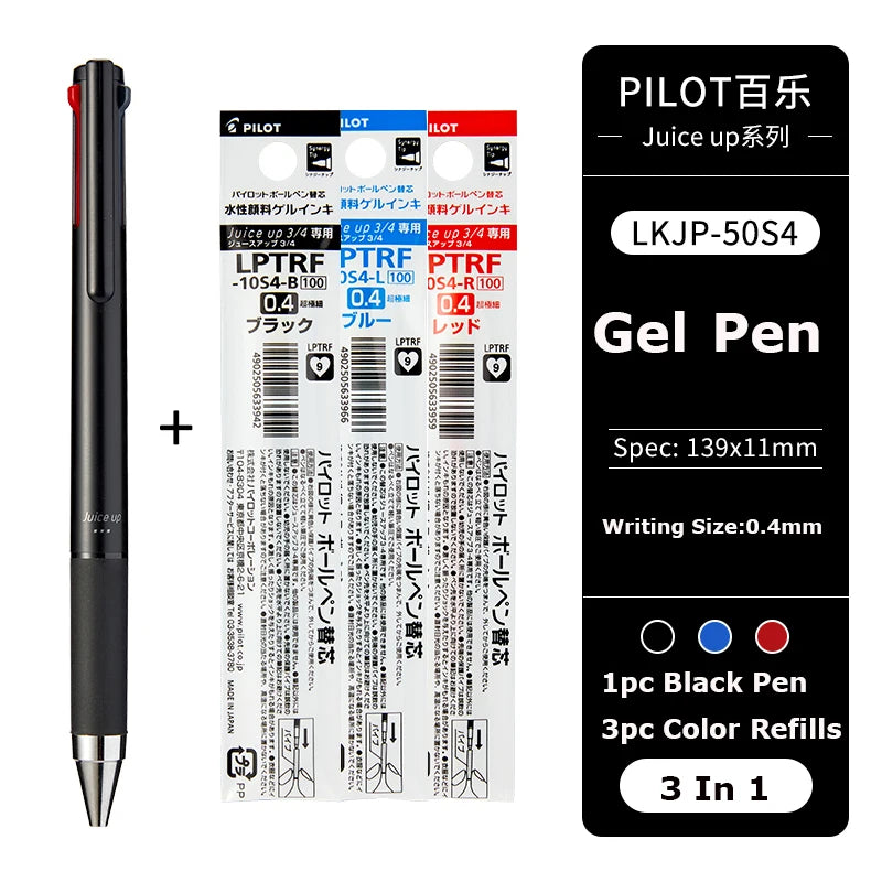 Japan Pilot JUICE UP Multifunctional Gel Pen 0.4MM 3Colors/4Colors Ballpoint Pens Back To School Office Statioinery Supplies
