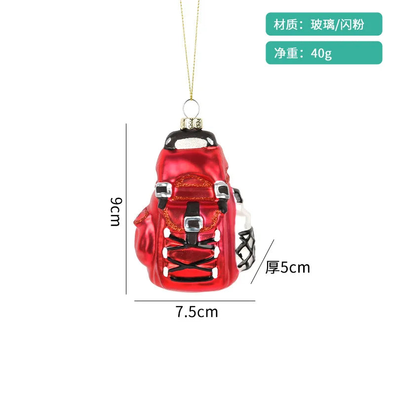 Car Pendant Christmas Decorations Glass Painting Christmas Tree Hanging Ornaments For Home New Year Kids Gift Toys