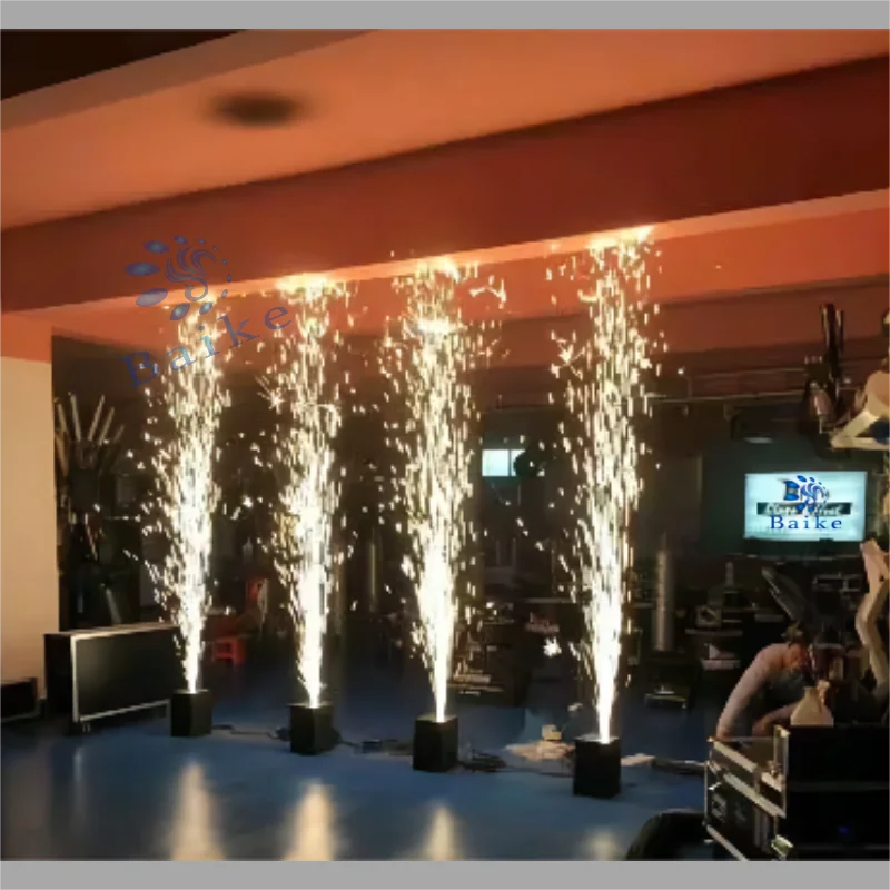 2PCS 750W Cold Sparks Machine 1 Flight Case Sparkler Wedding Indoor Outdoor Fireworks DJ Remote DMX Controller Home Party