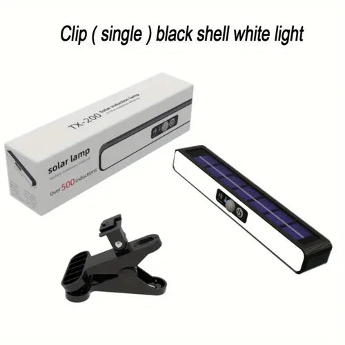 Clip On Solar Lights Outdoor IP65 Waterproof Garden Fence Street Lights Motion Sensor Portable Solar Powered Security Wall Light