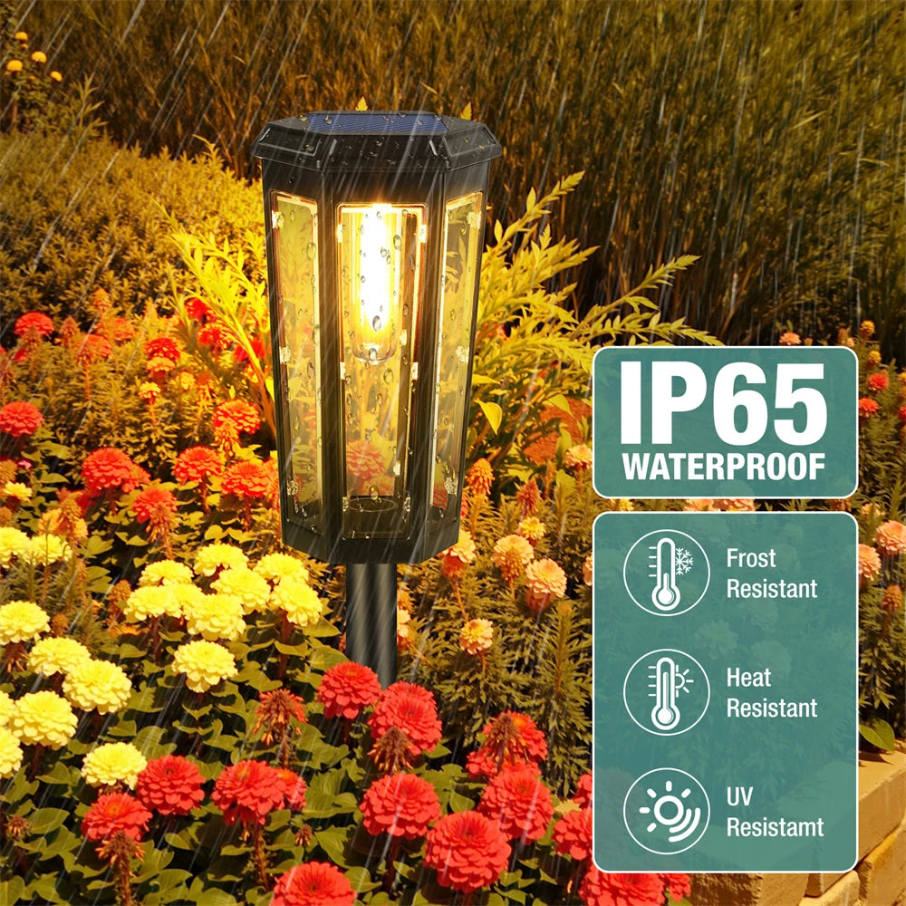 1/4/6 Pack Solar Pathway Lights Outdoor Solar Lights IP65 Waterproof Garden Lights Outdoor Landscape Lamps for Lawns Patio Yard
