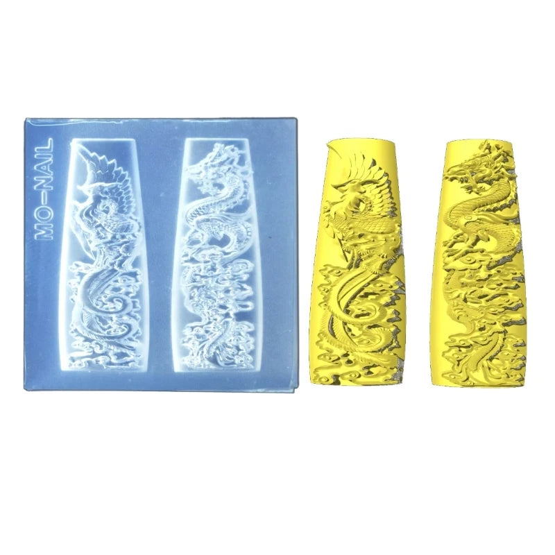 Butterfly- Embossing Silicone Mold Nail Art Carving Mold Suitable for Diy Nail Art Decor Supplies Nail Template Tool