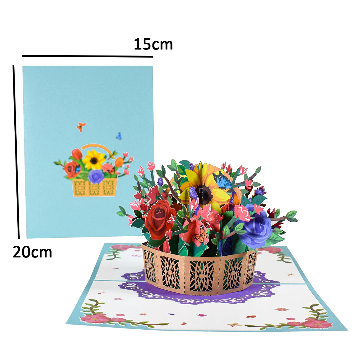 Magic Ants Pop Up Flower Card Flora 3D Greeting Card