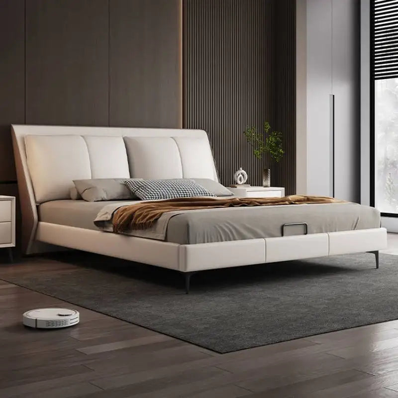 Elegant Storage Bed Frame Double King Size Modern Nightstands Twin Bed Frame Luxury Bedroom Cama Moderno Lujo Home Furniture