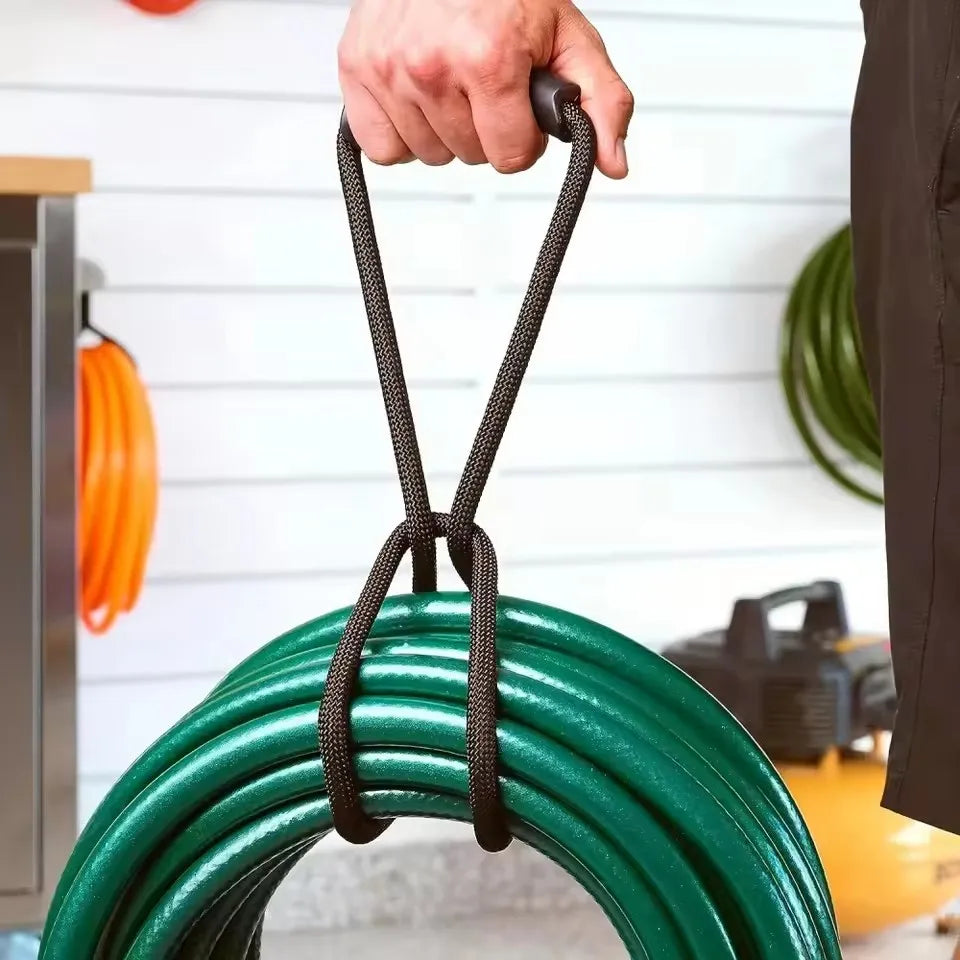 Storage Strap Heavy-Duty Hook and Loop Cord Carrying Strap, Hanger, and Organizer with Handle for Pool Hoses Garden Hoses Cables