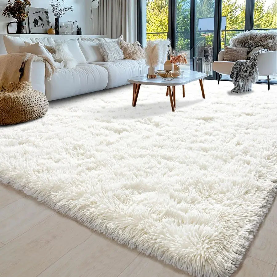 Ultra Soft Shag Rug For Living Room Memory Foam Comfort