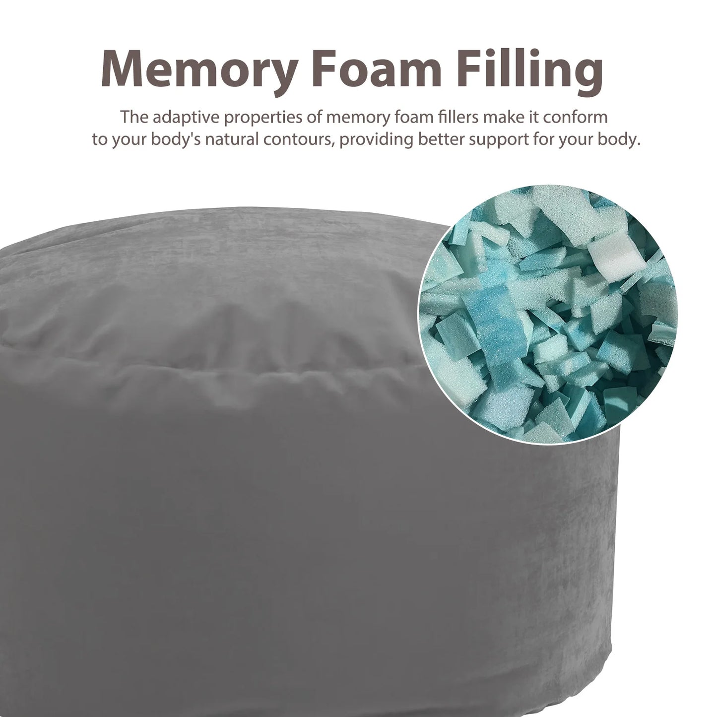 JHK Bean Bag Chair For Gaming And Reading With Removable Cover