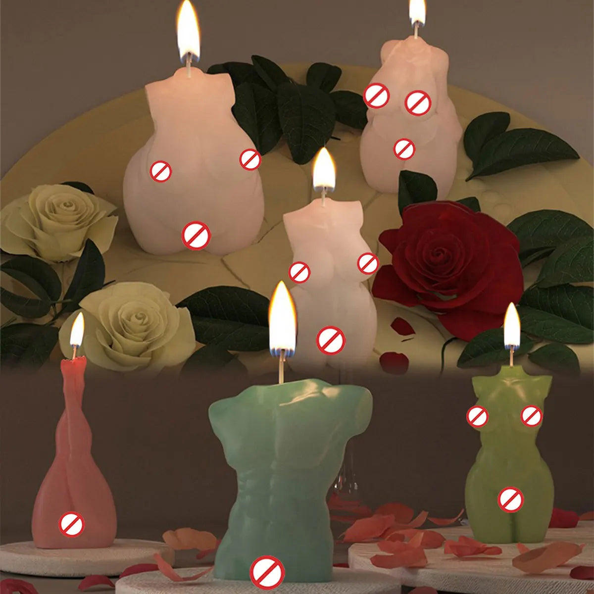 Artistic Headless Human Body Candle Silicone Mold 3D Female Body Statue Plaster mould Creative Humanoid Chocolate Art Decor gift