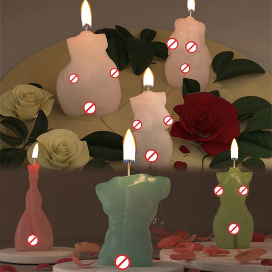 Artistic Headless Human Body Candle Silicone Mold 3D Female Body Statue Plaster mould Creative Humanoid Chocolate Art Decor gift