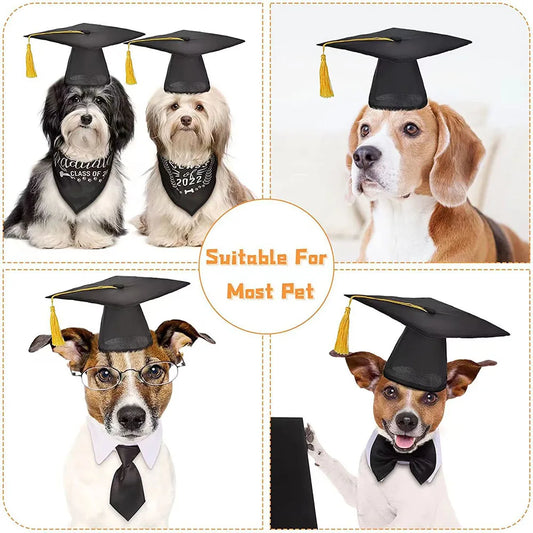 NONECN Pet Graduation Cap For Dogs Cats Tassel Hat