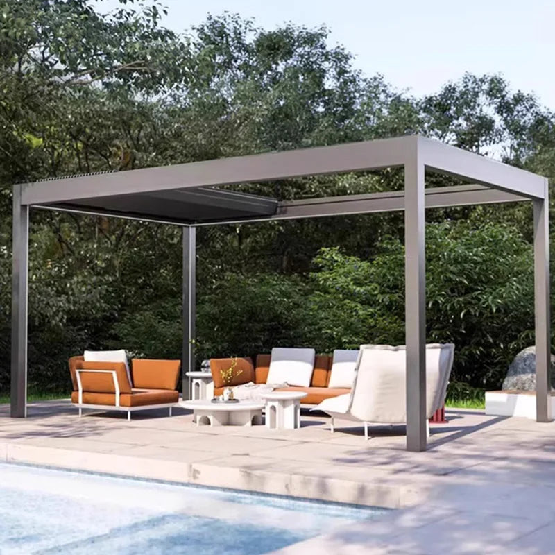 Backyard Terrace Folding Waterproof Bioclimatic Roof 4X3 Gazebo Pergolas Sunroom Tents Gazebi Tonnelles Marquees Awnings