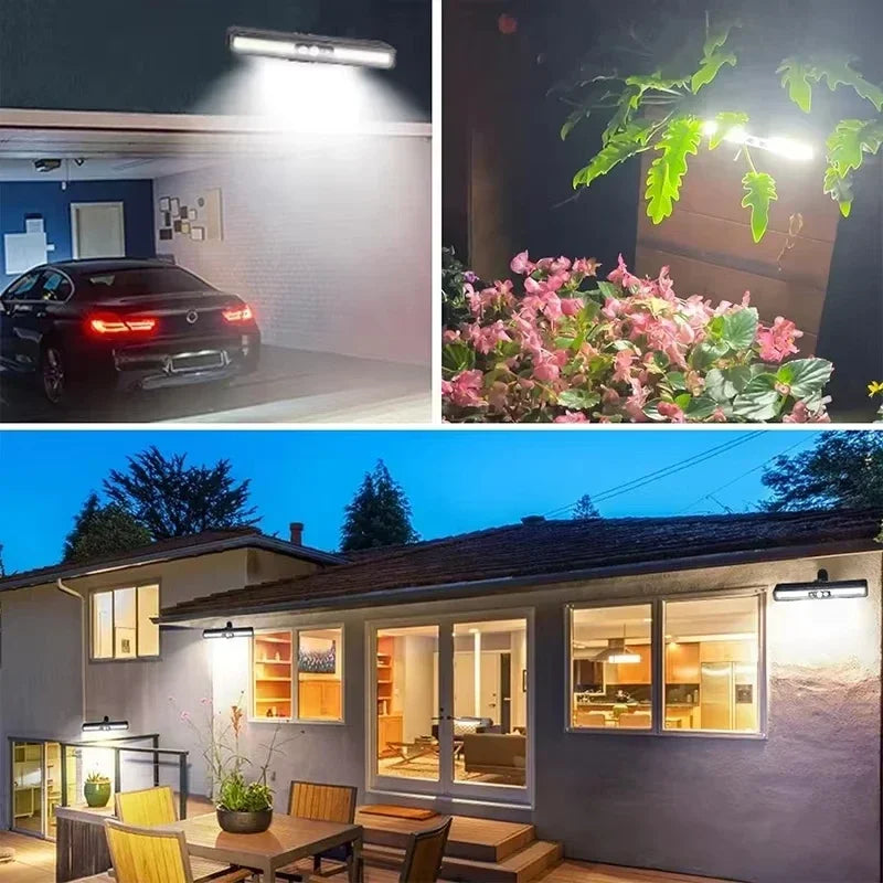 Clip On Solar Lights Outdoor IP65 Waterproof Garden Fence Street Lights Motion Sensor Portable Solar Powered Security Wall Light