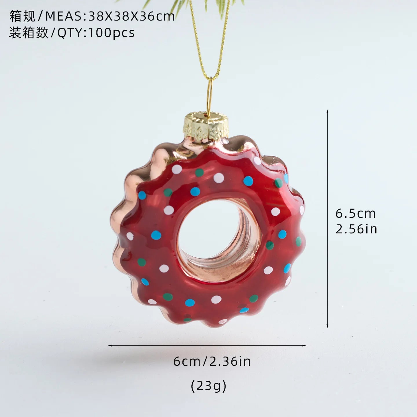 New Shaped Glass Christmas Ball Christmas Tree Pendant Colorful Macaron Cake Painted Ball Christmas Decorations