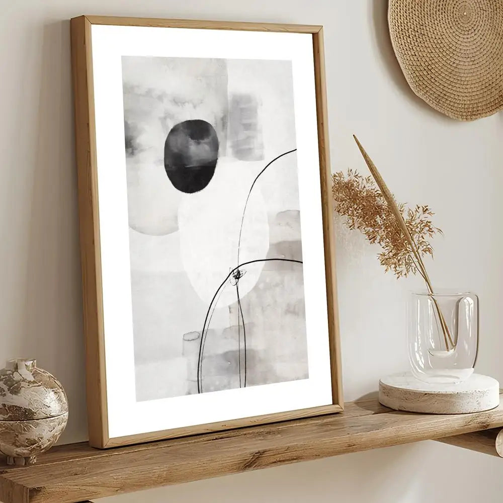 Black and White Artwork Painting Calligraphy Modern Aesthetic Canvas Wall Art Decor Print for Living Room Office Gallery Decor
