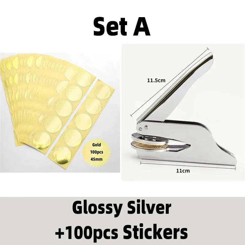 Logo Custom Seal Handheld Embosser Stamp for Diplomas and Awards