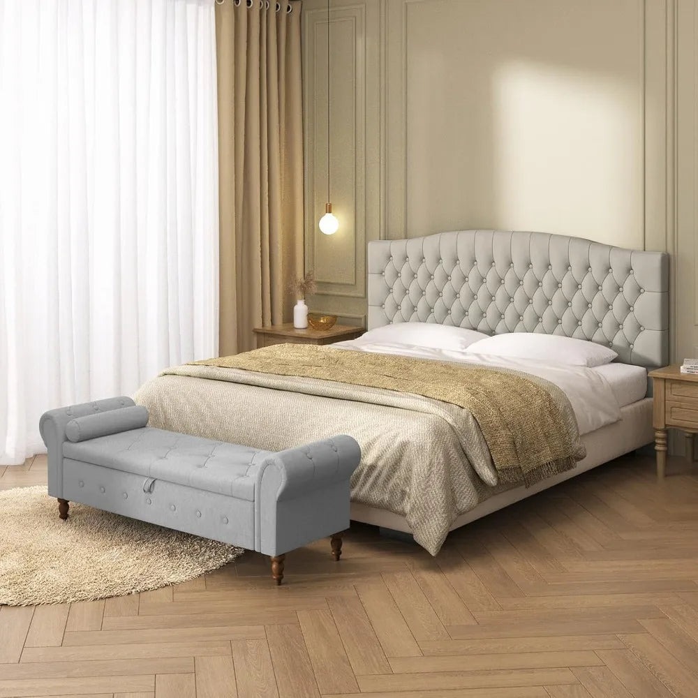 Velvet Headboard Wall Or Bed Frame Mounting And Foam Padding