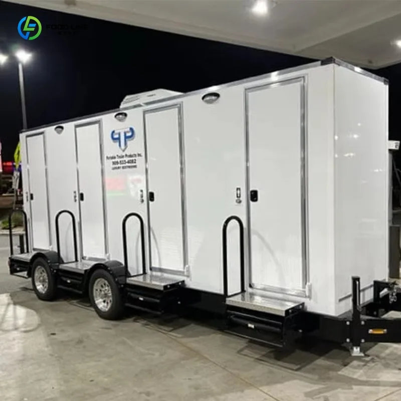 Customized Container Toilet Trailer Portable Luxury Prefabricated Mobile Bathroom