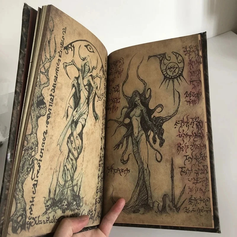 Necronomicon Dark Magic Book 3D Demon Evil Dead Summon Notebook Decoration Horror Movie Prop Collection Gift Halloween Decor