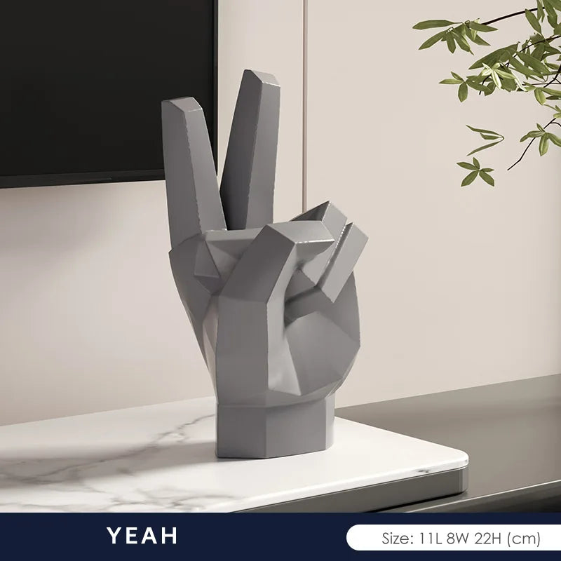 Modern Abstract Gesture Art Decor,Thumbs Up/Yeah/Ok Model For Home/Living Room/Bookcase/Wine Cabinet/Office/Desktop Decoration