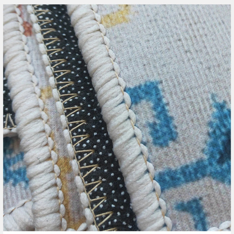 Retro Persian Carpet Large Area Outdoor Balcony Mat American Style Rural Living Room Carpet Rugs for Bedroom