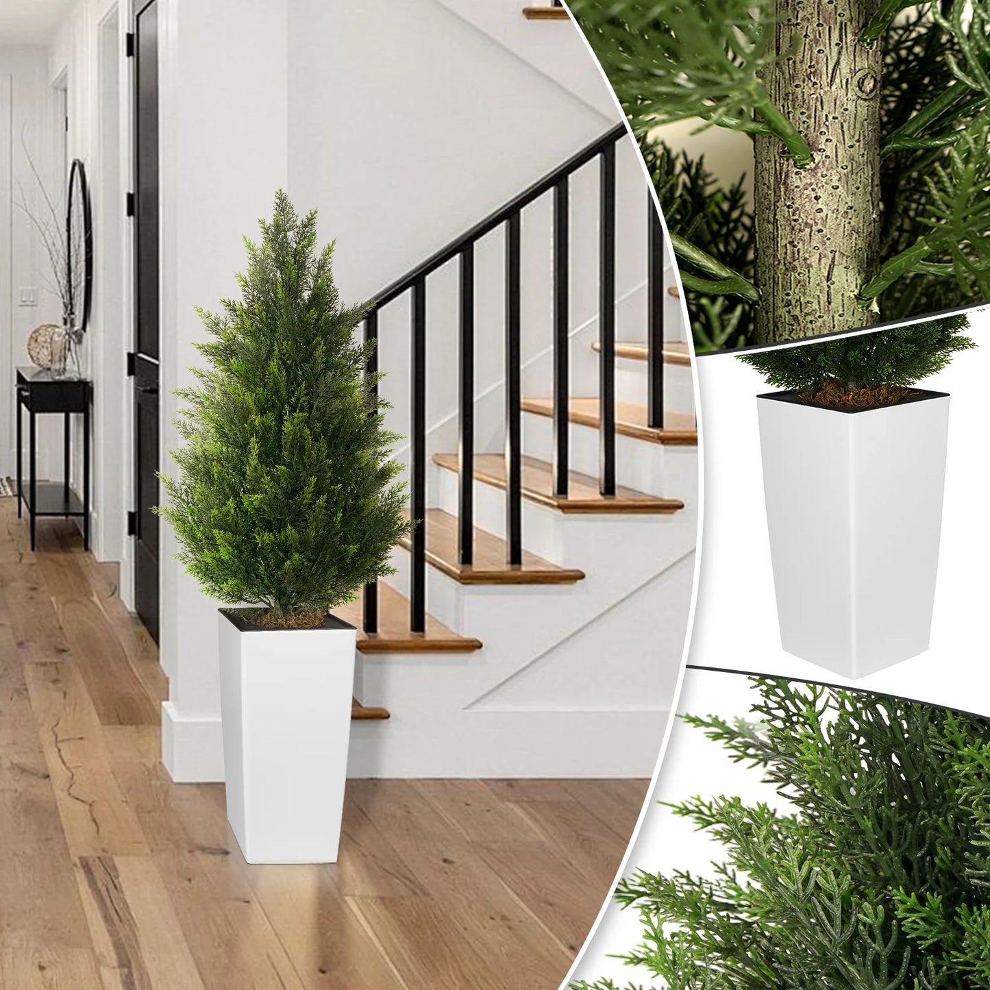 Artificial Cedar Tree Faux Silk Plant For Home Office Decor