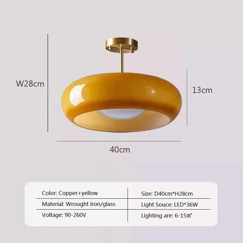 Winfordo French Glass chandelier light fixture mid century Brass hanging lamp for Living room Bedroom Corridor Balcony