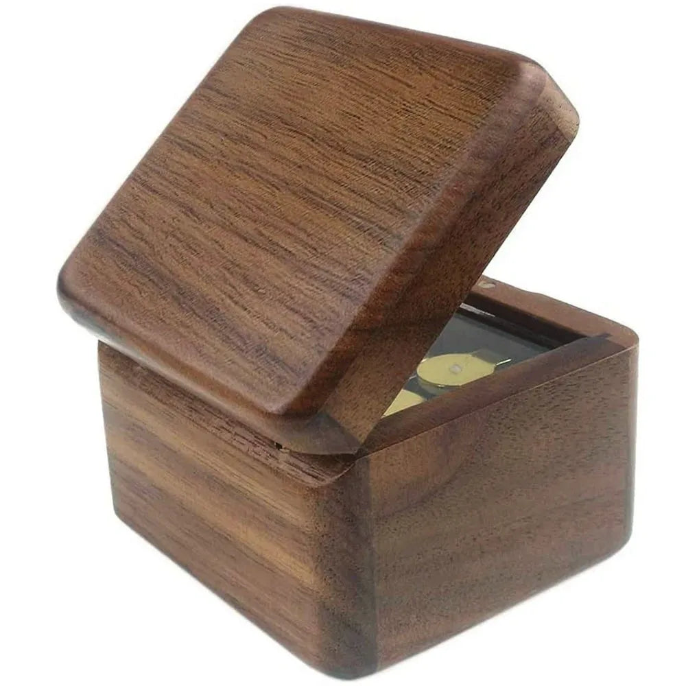 Wooden Photo Music Box Walnut Wood Customizable Clockwork Musical Box Summer Happy Birthday You Are My Sunshine La Vie En Rose