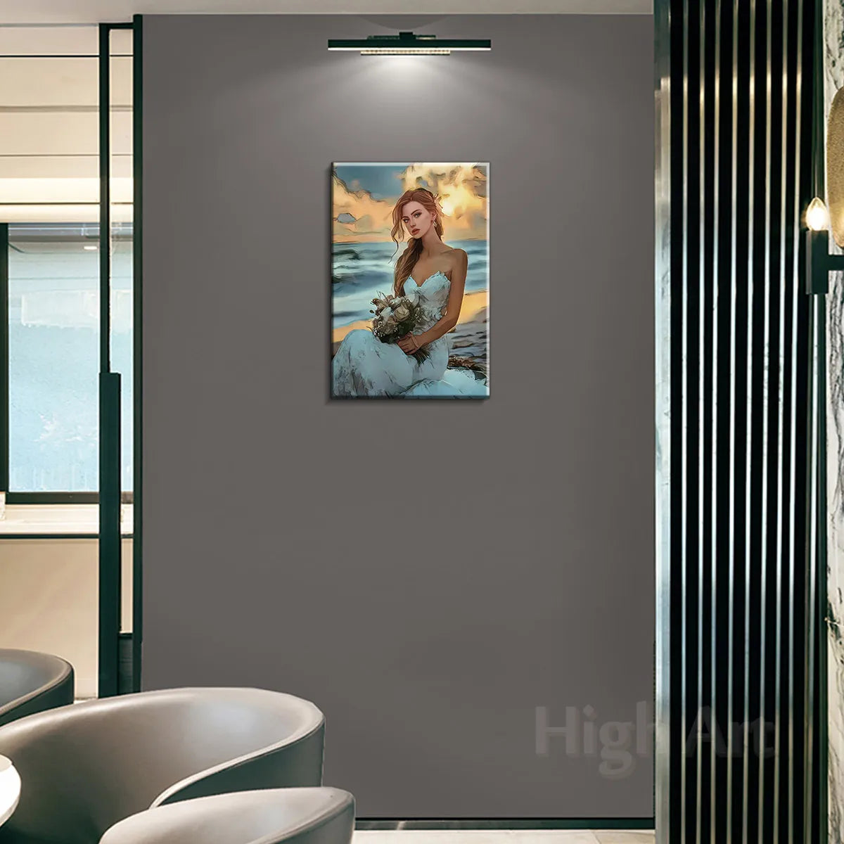 1Pcs Custom photo frame canvas painting /Transform Your Photo into Wall Art! Wood Framed Canvas Print - Personalized Home Decor