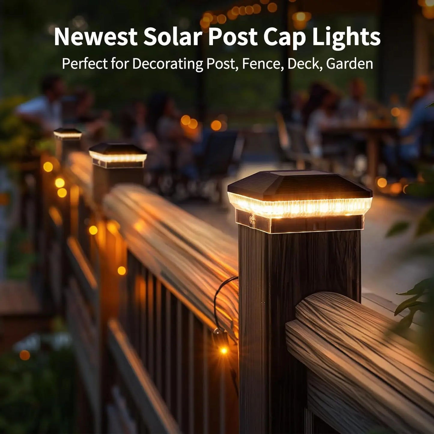 KPSTEK Solar Post Lights Outdoor Fence 40 LEDs 3 Modes