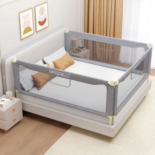 Bed Rail for Toddlers, Foldable Toddler Bed Rails Suitable for Queen King Full Twin Size, Grey, 39, 1 Side