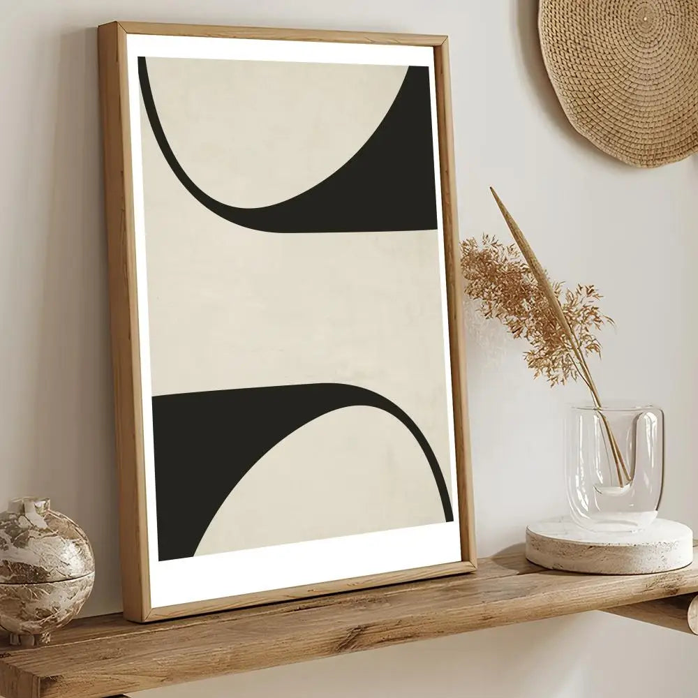 Black and White Artwork Painting Calligraphy Modern Aesthetic Canvas Wall Art Decor Print for Living Room Office Gallery Decor